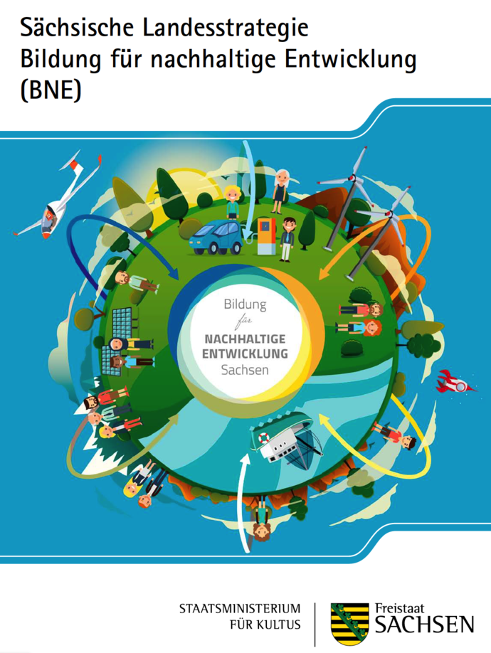 Sächsische Landesstrategie Bildung für nachhaltige Entwicklung (BNE) - Broschürentitel